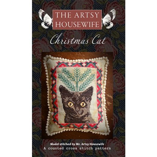 Christmas Cat - The Artsy Housewife (Stickvorlage)