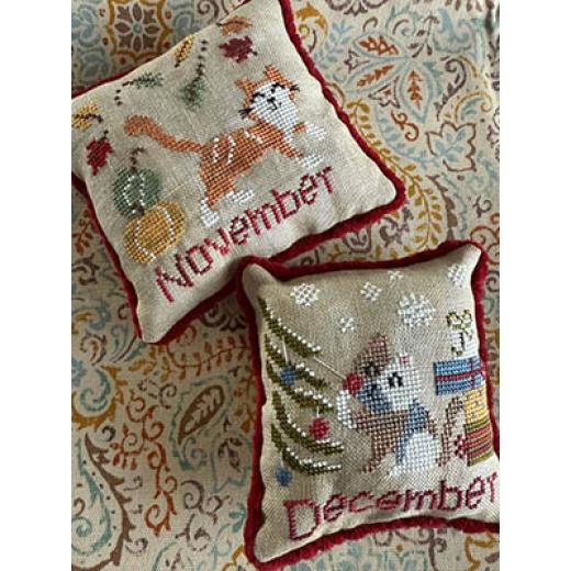 Cats Of The Month - November & December - Romys Creations (Stickvorlage)