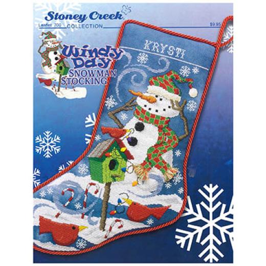 Windy Day Snowman Stocking - Stoney Creek Collection (Stickvorlage)