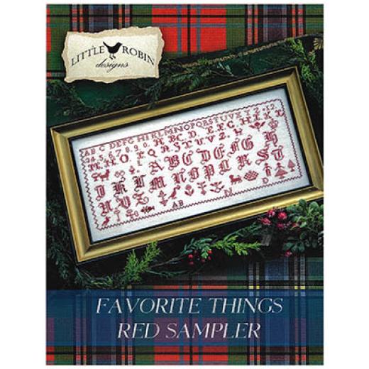 Favorite Things Red Sampler - Little Robin Designs (Stickvorlage)