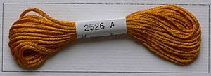 Soie dAlger Seidenstickgarn - Farbe 2526 gelb orange extra