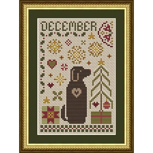 December Dog - Happiness Is Heartmade (Stickvorlage)