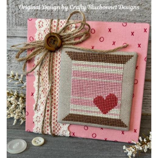 Crafty Bluebonnet Designs - Heart With Stripes Spool