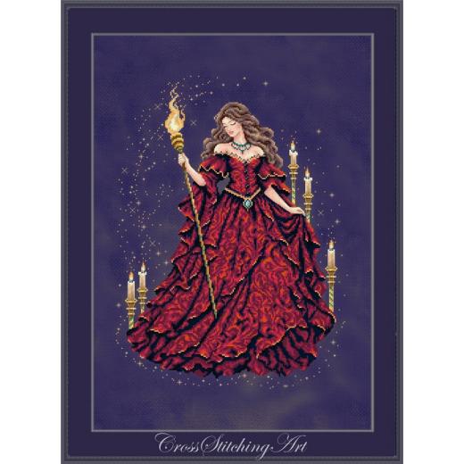 Rhea, Priestess Of Fire - Cross Stitching Art (Stickvorlage)