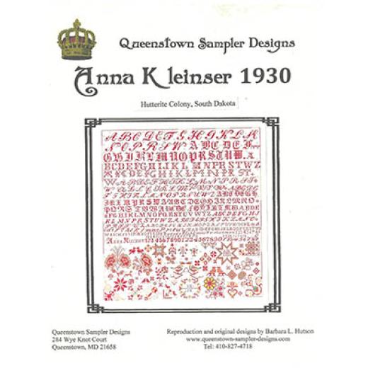 Queenstown Sampler Designs - Anna Kleinser 1930