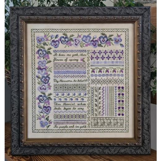 Samplers Not Forgotten - Pansy Garden