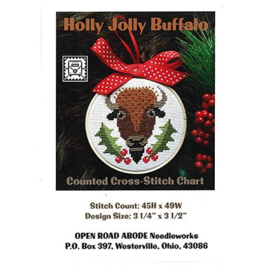 Open Road Abode Needleworks - Holly Jolly Buffalo