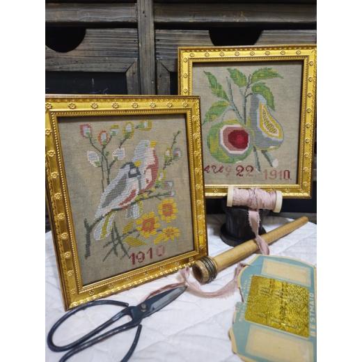 Quaint Rose Needle Arts - 1910 Bird And Pear