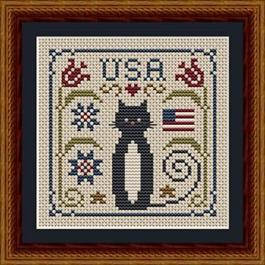 Happiness Is Heartmade - Patriotic USA Cat