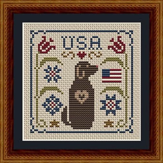 Happiness Is Heartmade - Patriotic USA Dog