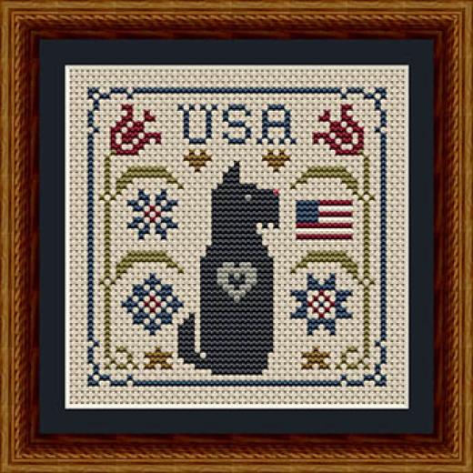 Happiness Is Heartmade - Scottie Patriotic USA Dog