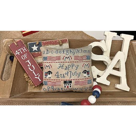 Mani Di Donna - Happy 4th Of July Sampler Pillow