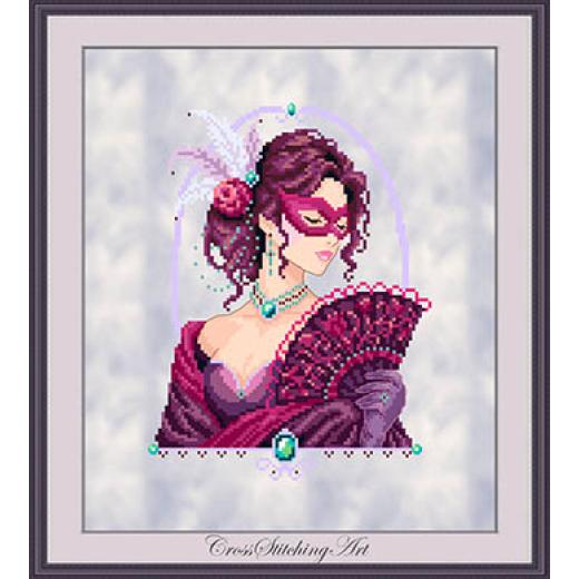 Cross Stitching Art - Fiora, The Venetian Rose
