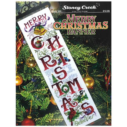 Stickvorlage Stoney Creek - Merry Christmas Banner