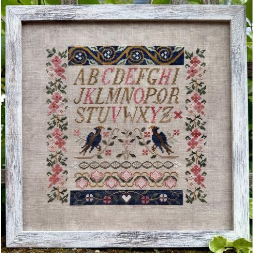 Stickvorlage Jan Hicks Creates - Two Blue Birds Sampler
