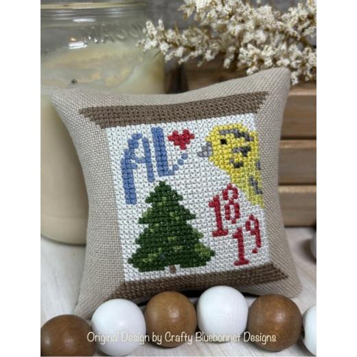 Stickvorlage Crafty Bluebonnet Designs - Alabama State Spool