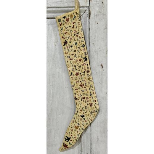 Stickvorlage Kathy Barrick - Primitive Stocking & Sampler