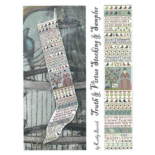 Stickvorlage Kathy Barrick - Truth & Virtue Stocking & Samper