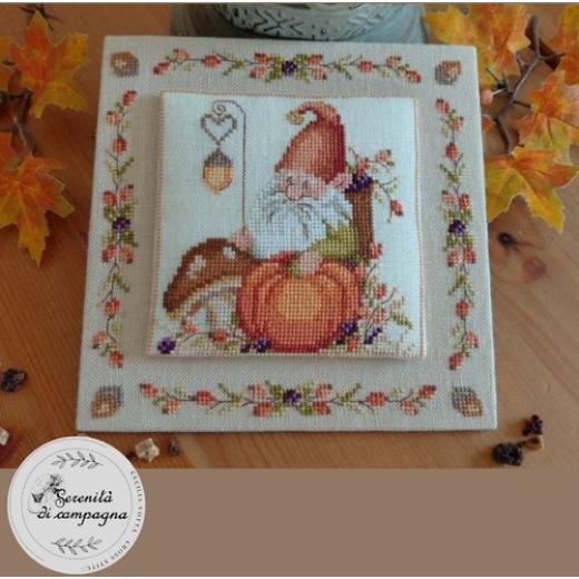 Stickvorlage Serenita Di Campagna - Giornata D'autunno - Gnomo