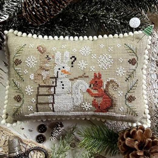Stickvorlage Puntini Puntini - Snowman Lookalike - Bunny And Squirrel