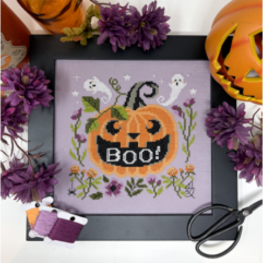 Stickvorlage Tiny Modernist - Boo Pumpkin