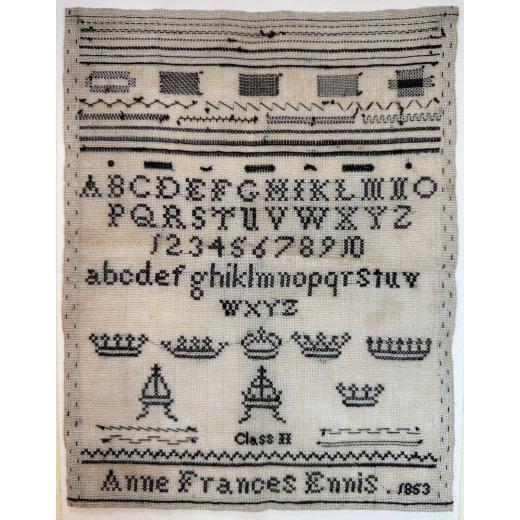 Stickvorlage Cross Stitch Antiques - Anne Frances Kirkpatrick, 1847 Black Crowns