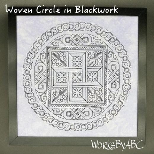 Stickvorlage Works by ABC - Woven Circle In Blackwork