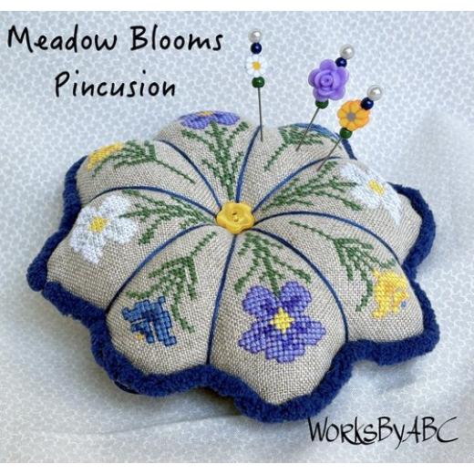 Stickvorlage Works by ABC - Meadow Blooms Pincushion