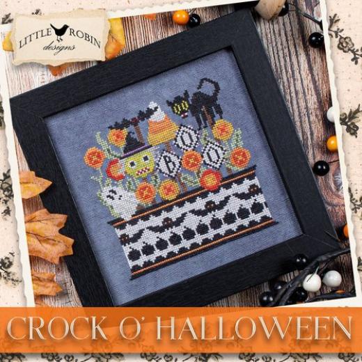 Stickvorlage Little Robin Designs - Crock O'Halloween