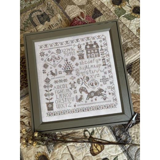 Stickvorlage Pansy Patch Quilts & Stitchery - Sassy Squirrel Sampler
