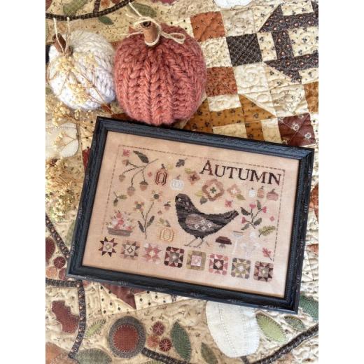 Stickvorlage Blueberry Ridge Designs - Autumn Blackbird
