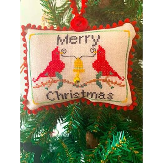 Stickvorlage Needle Bling Designs - Cardinal Christmas