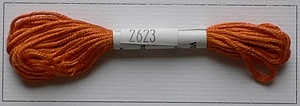 Soie dAlger Seidenstickgarn - Farbe 2623 orange extra