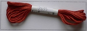 Soie dAlger Seidenstickgarn - Farbe 2635 rot orange