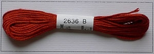Soie dAlger Seidenstickgarn - Farbe 2636 rot orange