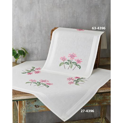 Permin - Läufer bedruckt Hortensie (Stickpackung)