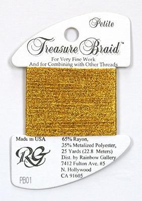 Rainbow Gallery Petit Treasure Braid - Bright gold