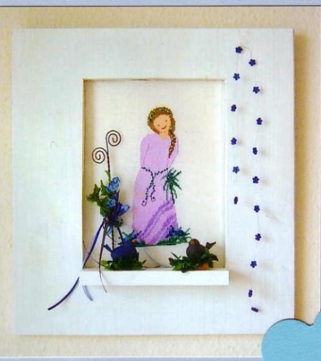 Stickvorlage Gabi Gembruch - Mädchen mit Blumen (Ausverkauf)