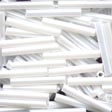 90479 Mill Hill Large Bugle Beads - White - 15 mm