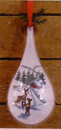 Oehlenschläger Stickpackung - Weihnachtshänger Winterlandschaft