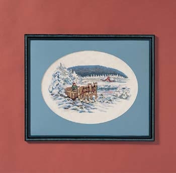 Oehlenschläger Stickpackung - Winterlandschaft mit Pferden