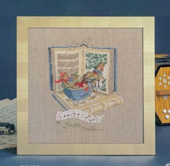 Oehlenschläger Stickpackung - Teddies im Weihnachtsschlitten