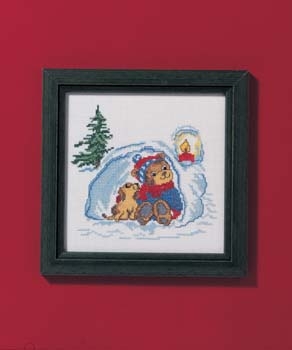 Oehlenschläger Stickpackung - Teddy im Iglu