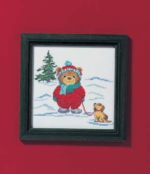 Stickpackung Oehlenschläger - Teddy im Winter 17x17 cm