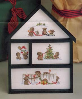 Haus Bärenweihnacht mit Rahmen - Oehlenschläger (Stickpackung)
