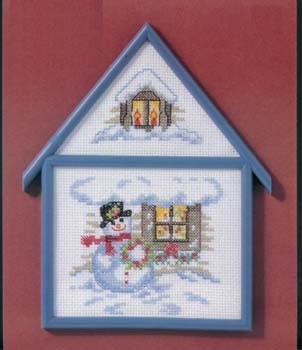 Stickpackung Oehlenschläger - Haus Schneemann 11x16 cm