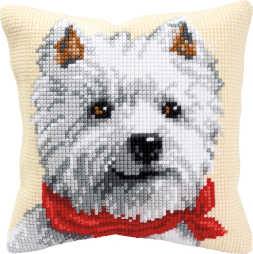 Vervaco Verachtert - Kreuzstichkissen Westhighlandterrier