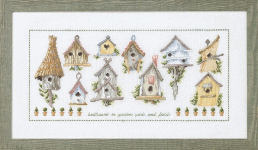 Sampler Vogelhäuser - Stickpackung Permin