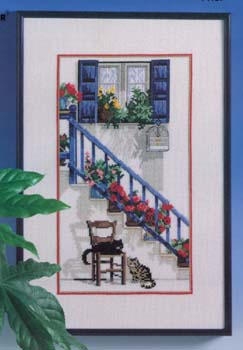 Oehlenschläger Stickpackung - Haus mit Treppe