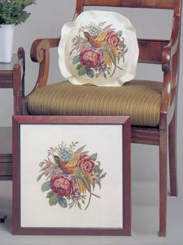 Oehlenschläger Stickpackung - Rosen & Paradiesvogel